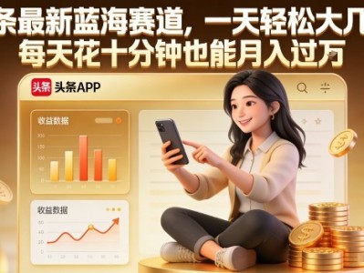 头条最新蓝海赛道盈利教程 每天十分钟轻松月入过万