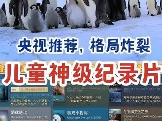 央视力荐137集儿童纪录片大全 总共5003个文件3.56TB