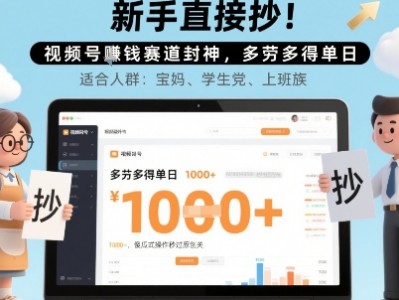 视频号盈利赛道多劳多得傻瓜式操作秒过原创教程