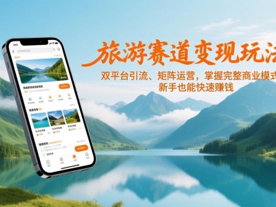 旅游赛道变现玩法双平台引流矩阵运营完整商业模式新手快速盈利教程