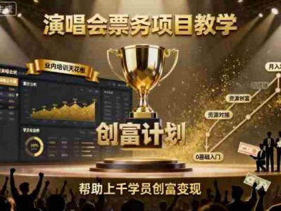 演唱会票务项目教学与收益转化指南