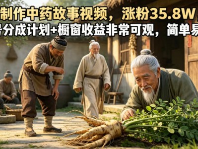 AI制作中药故事视频变现教程