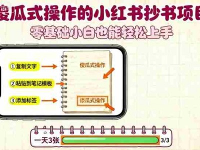 小红书抄书盈利项目操作教程新手日收益300元