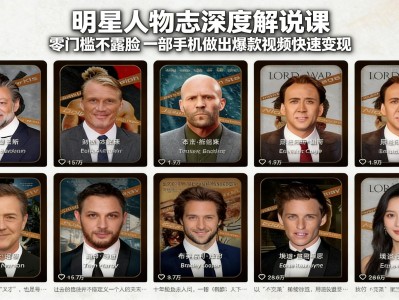 明星人物志深度解说课程：零门槛不露脸手机制作爆款视频变现教程