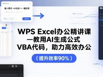 WPS Excel系统课程AI办公高效实战教程