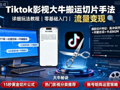 TikTok影视搬运切片手法详细教程