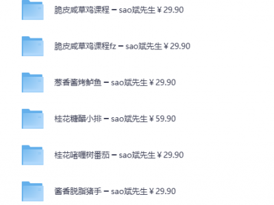 学做菜菜谱高清视频教程家常菜30套资源