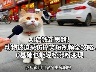 AI动物被迫采访搞笑短视频盈利全攻略0基础轻松涨粉收益