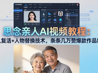 思念亲人AI视频教程：亲人复活与人物替换技术