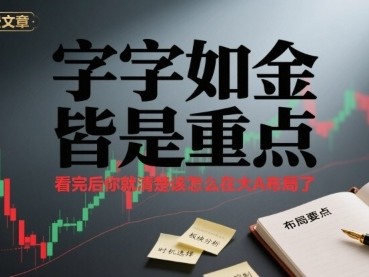 字字如金皆是重点 大A布局指南