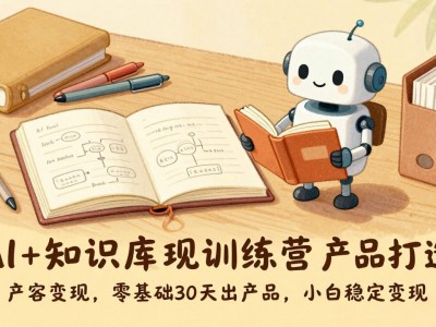 AI知识库变现训练营教程：产品打造与内容创作全平台盈利指南
