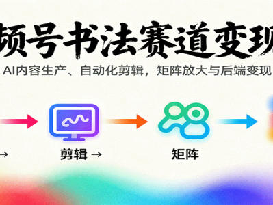 视频号书法赛道变现课程：AI生产与矩阵放大教程