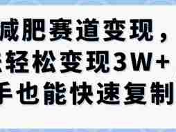 抖音减肥赛道盈利，两种玩法轻松收益3W+，新手也能快速复制