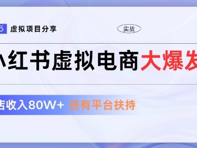 小红书虚拟店铺蓝海项目盈利教程