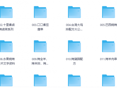 32套烧烤炭烤小吃技术合集 创业盈利资源
