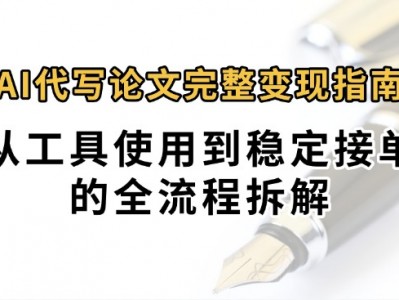 AI代写论文盈利项目全流程解析