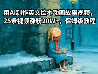 AI英文绘本动画故事视频制作保姆级教程，25条涨粉20W+