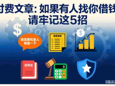 如果有人找你借钱请牢记这5招实用指南