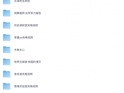 B站充电视频合集99GB，包含多位重量级UP主资源