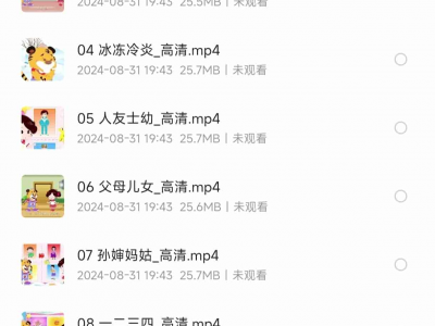 儿童识字启蒙虎小侠汉字动画片53集MP41.32G资源