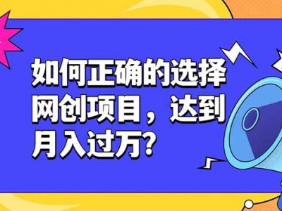 课程教你正确选择网创项目月盈利过万