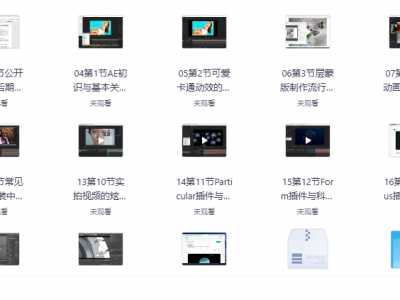 AE系统全能班教程第四期带源码课件资源