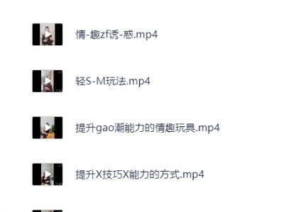 八节两性技巧视频课程MP4资源