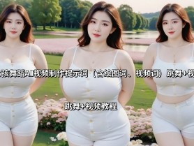 微胖女孩舞蹈AI视频制作提示词含绘图词视频词教程