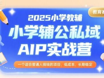 2025小学教辅公私域盈利项目实战营