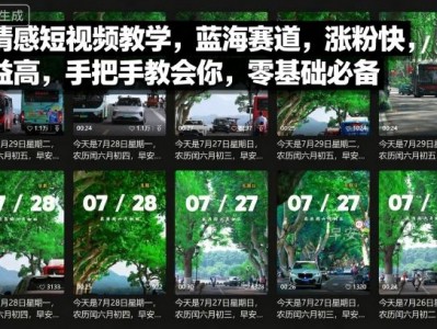 情感短视频教学蓝海赛道涨粉快收益高零基础教程