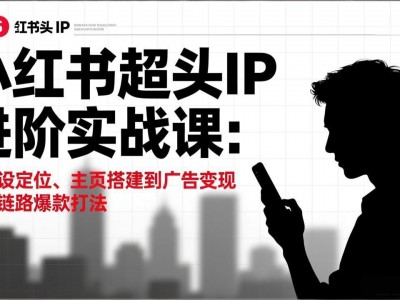 小红书超头IP实战课：人设定位到广告变现全链路教程